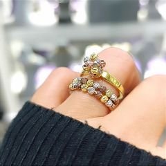 Dorica Toplu Altın Kaplamalı Gümüş Yüzük set
