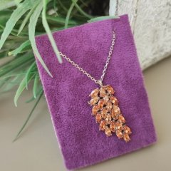 Topaz Taşlı Gümüş kolye