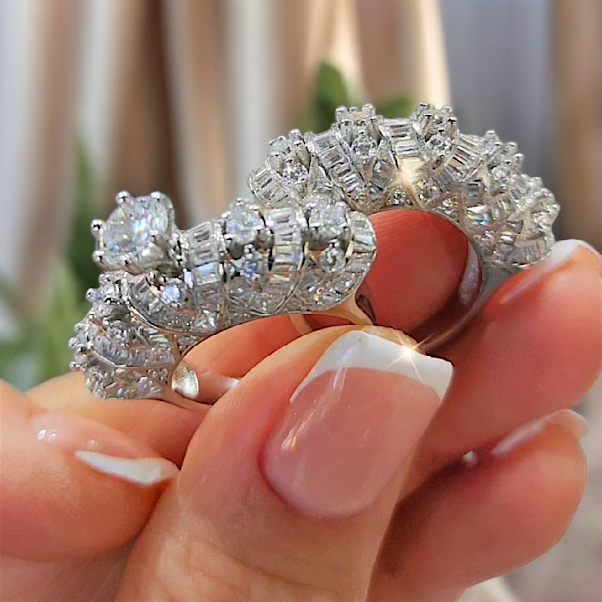 Swarovski Taşlı İthal, Altın Kaplamalı Gümüş Yüzük Set