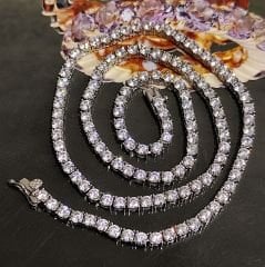 Swarovski Taş, Altın Kaplamalı Suyolu Kolye