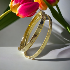 Cartier model, Altın kaplamalı Gümüş Bilezik