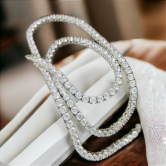 Swarovski Taşlı 5 mm.Altin kaplamalı İthal Suyolu Gümüş  Kolye
