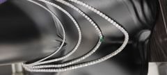 Swarovski taşlı 1,5 mm İthal Altın kaplama Suyolu Kolye