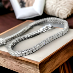 Swarovski Kare Kesim, Altın Kaplamalı suyolu Bileklik