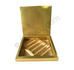 8 Bölmeli Gold Special Çikolata Kutusu 500 gr. Kendinden Kapaklı