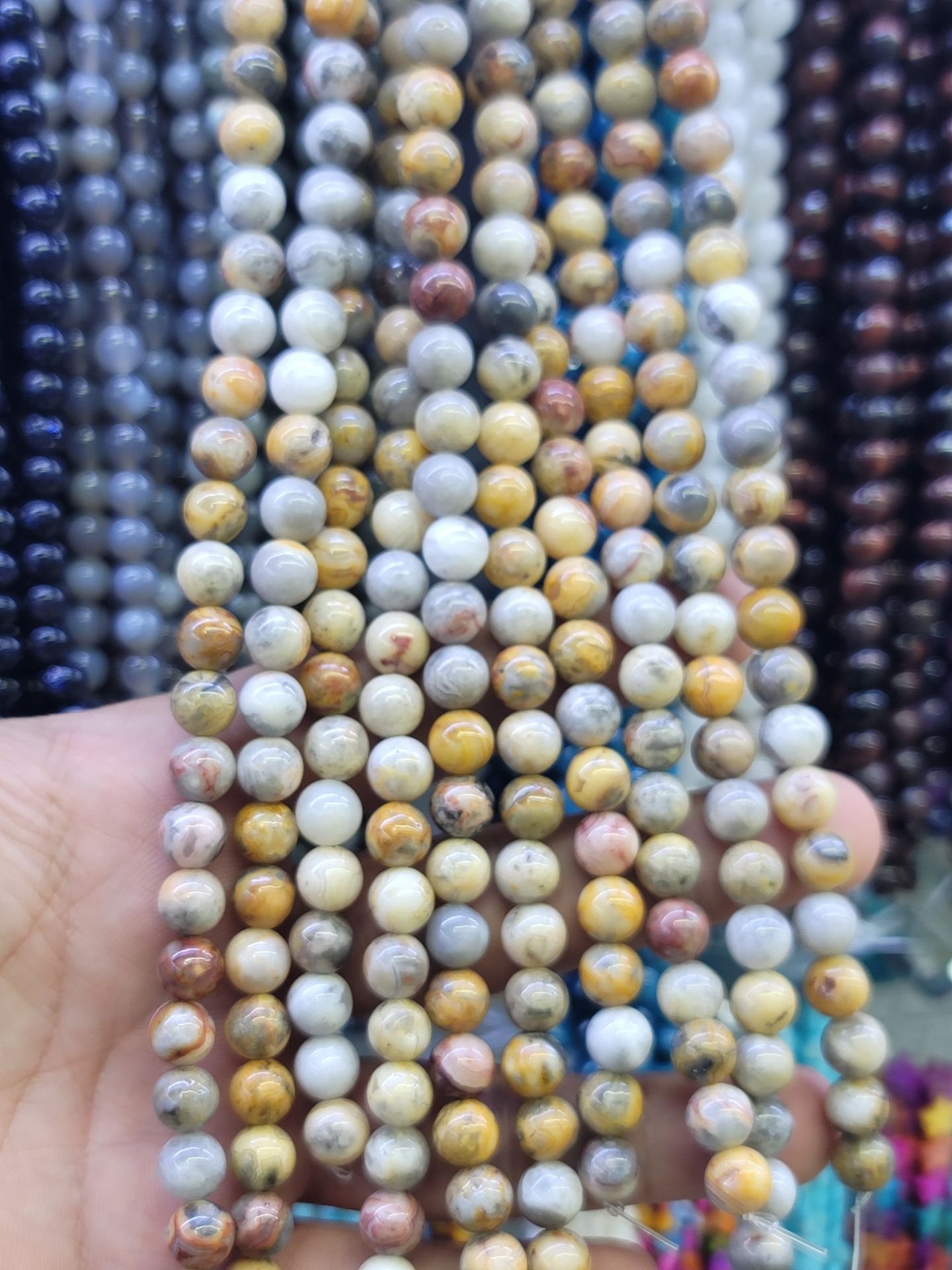 8MM DOĞAL TAŞ DİZİDE 44-50 ADET ORT