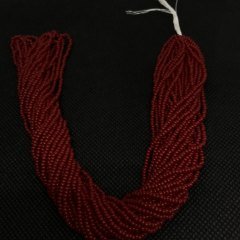 Bordo İpe Dizili Kum Boncuk Preciosa 0.11