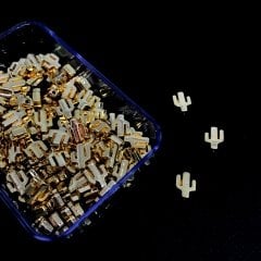 Kaktüs Metal Gold Kaplama 15 Adet