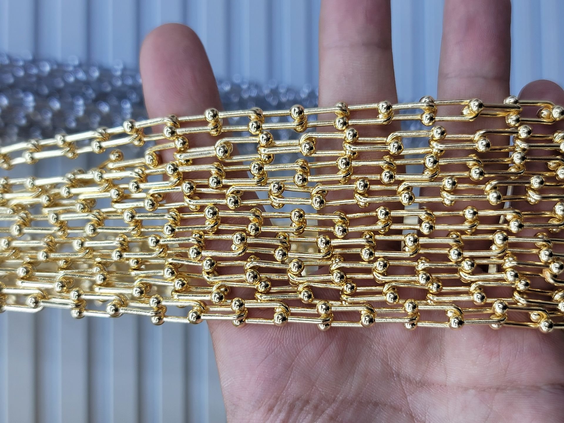 tiffany zincir gold 1 metre lak kaplama