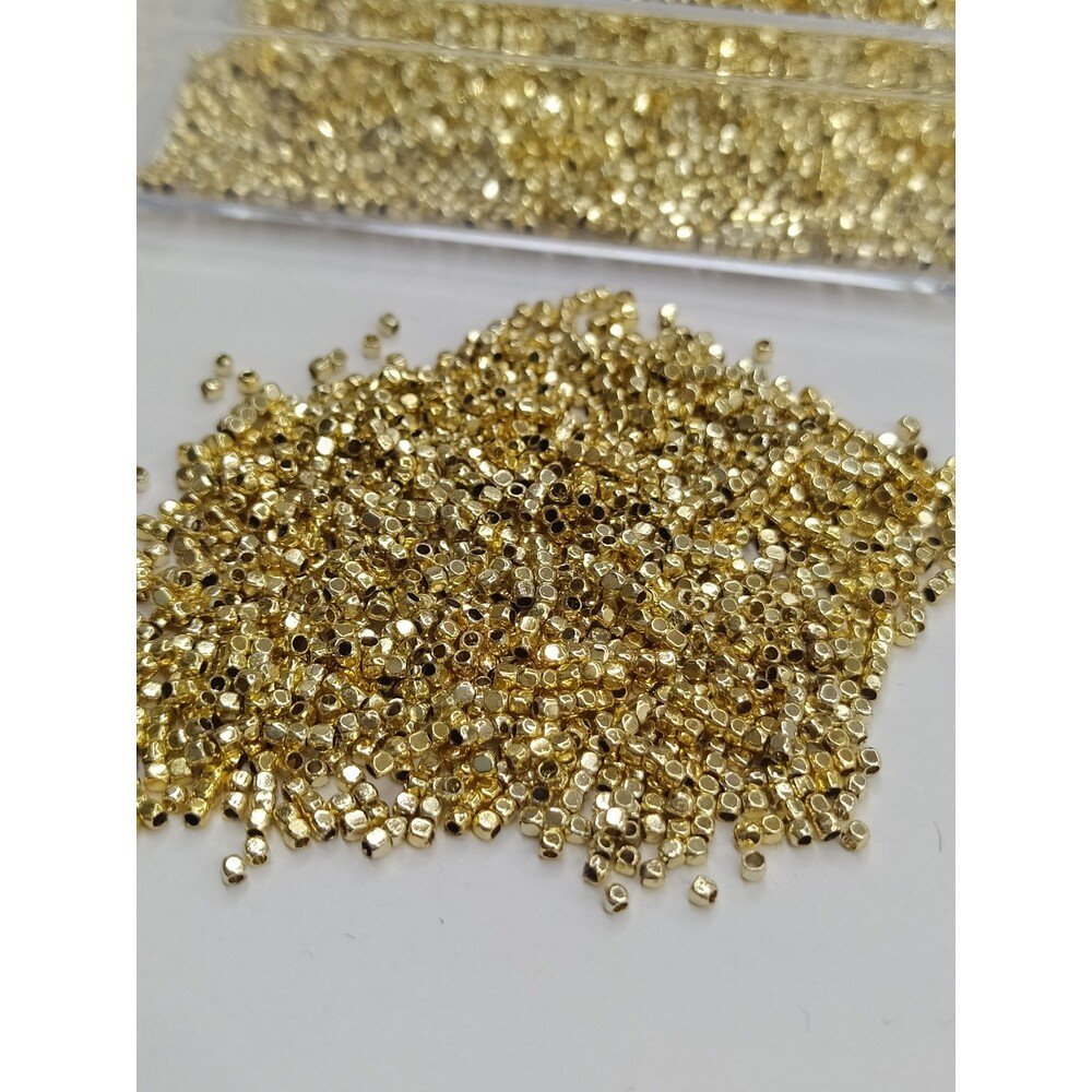 Metal Küp 2mm Gold 10gr 200 Adet