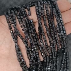 4MM Siyah Küp Kristal Dizide 100 Adet