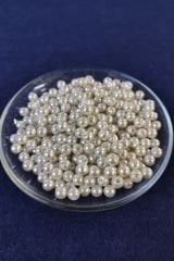 6mm Krem Cam İnci 50gr 170 Adet