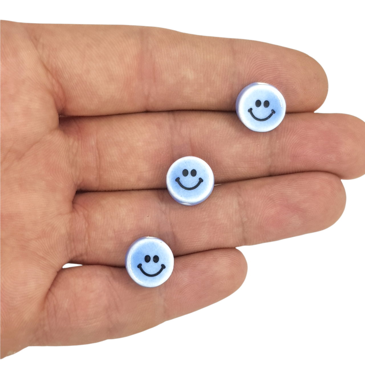 Emoji Seramik Figür Açık Mavi