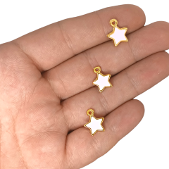 Mineli Beyaz Küçük Yıldız Gold Kap.