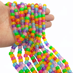 Plastik Renkli Boncuk Dizide 58 Adet