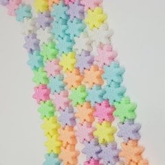 Plastik Renkli Kar Tanesi Dizide 30 Adet