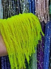 4MM BASIK KRİSTAL DİZİDE 125-140 ADET NEON SARI