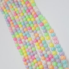 6mm Plastik Sedefli Boncuk Dizide 70 Adet