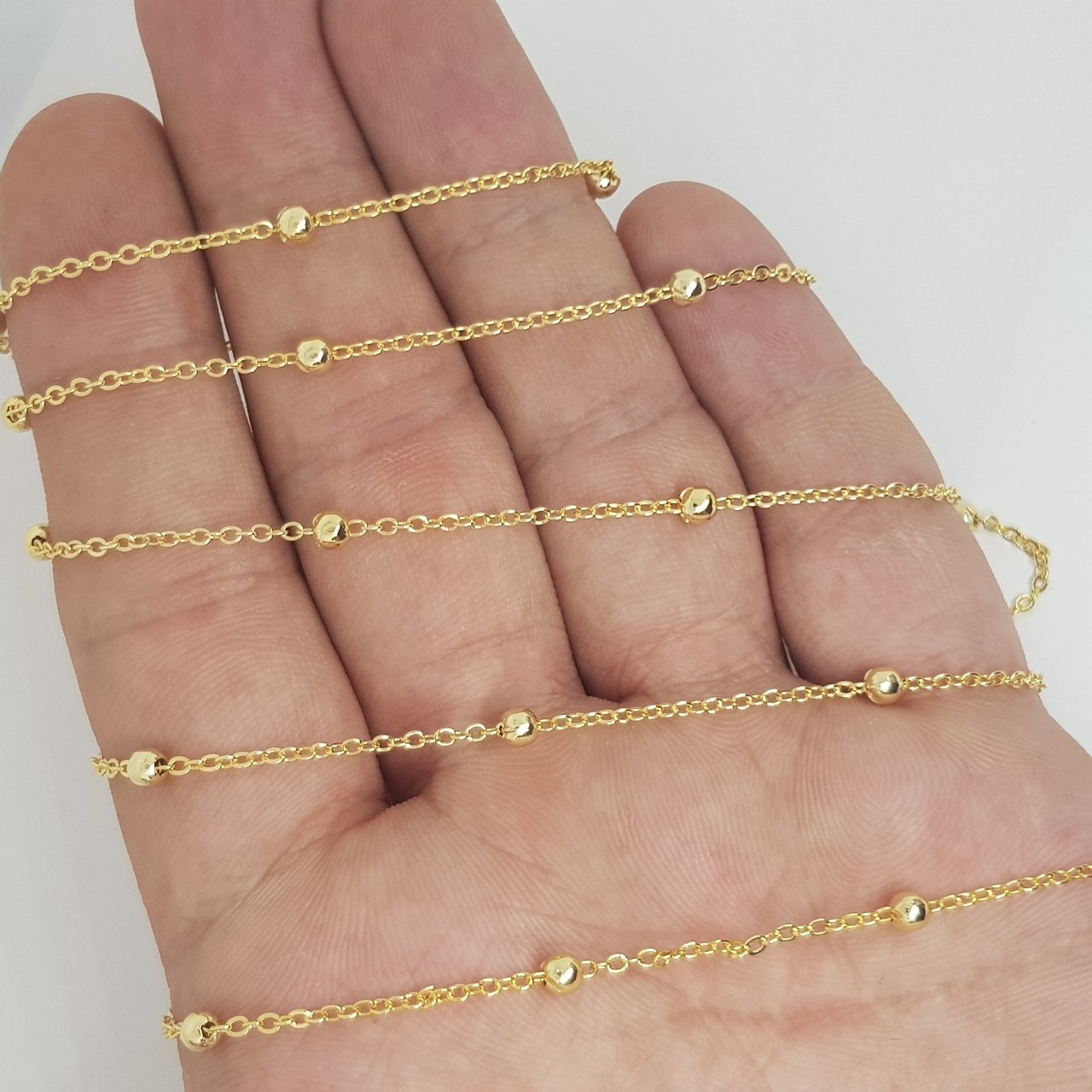 Gold Kaplama Zincir 1 Metre