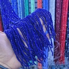 2MM Basık Mat Kristal Dizide 120-140 Adet Saks Mavisi