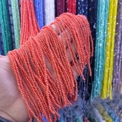 2MM Basık Mat Kristal Dizide 120-140 Adet Turuncu