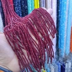 2MM Basık Mat Kristal Dizide 120-140 Adet Bordo