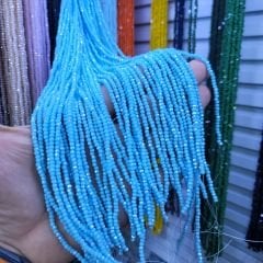 2MM Basık Mat Kristal Dizide 120-140 Adet Mavi