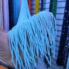 2MM Basık Mat Kristal Dizide 120-140 Adet Mavi