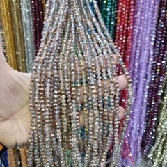 6MM Basık Kristal Dizide 85-100 Adet Çift Rose