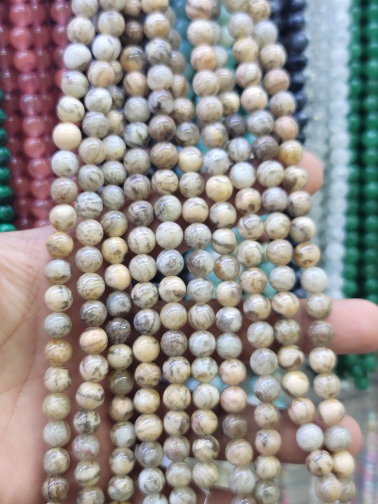 8MM DOĞAL TAŞ DİZİDE 44-50 ADET ORT