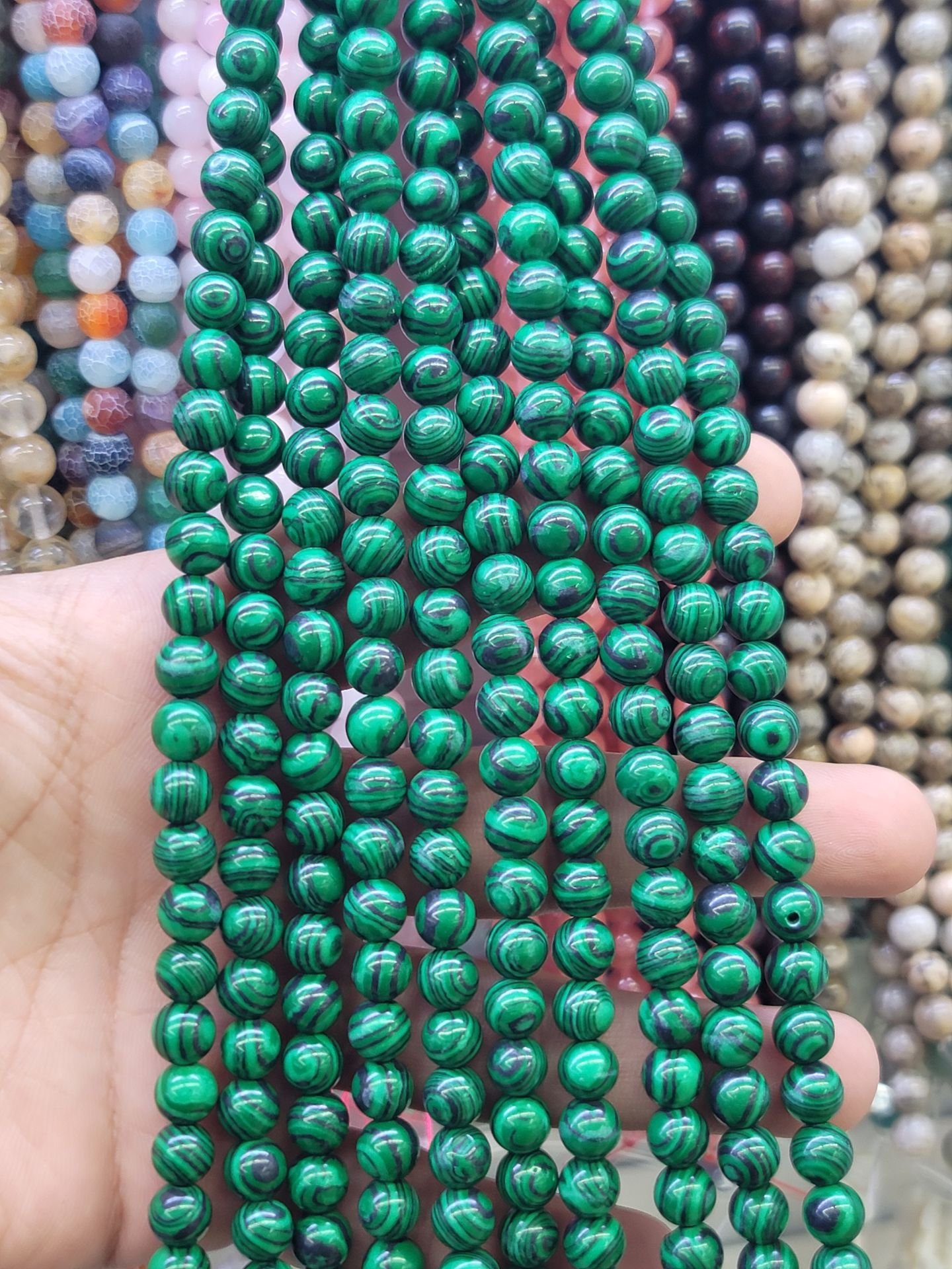 8MM DOĞAL TAŞ DİZİDE 44-50 ADET ORT