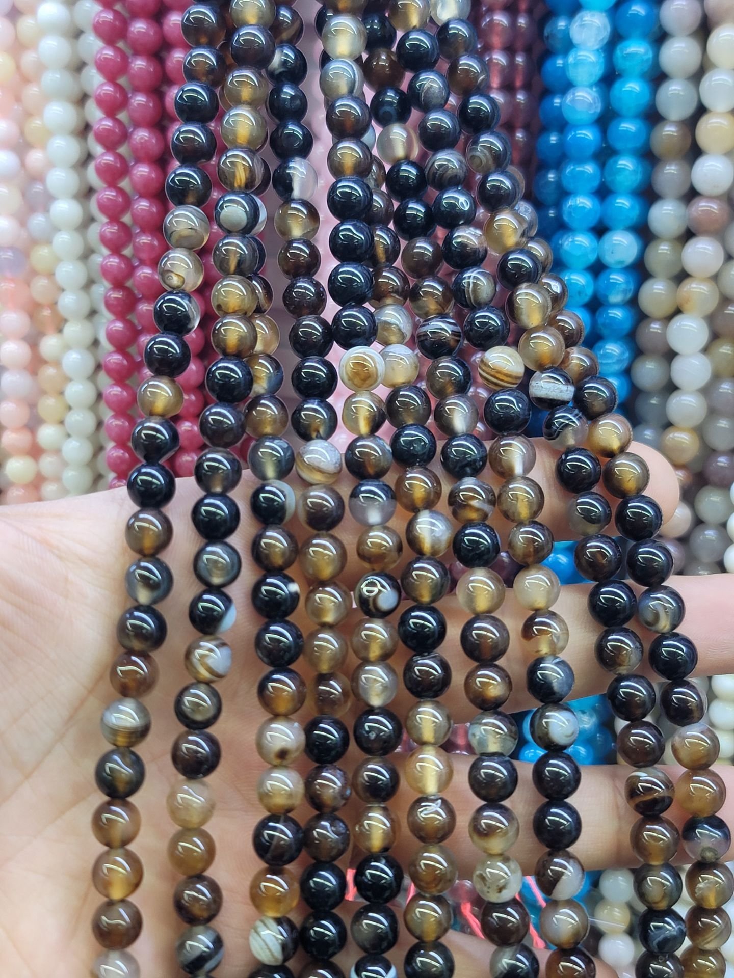 8MM DOĞAL TAŞ DİZİDE 44-50 ADET ORT