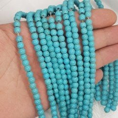 Firuze Taşı 6mm Dizide 65 Adet