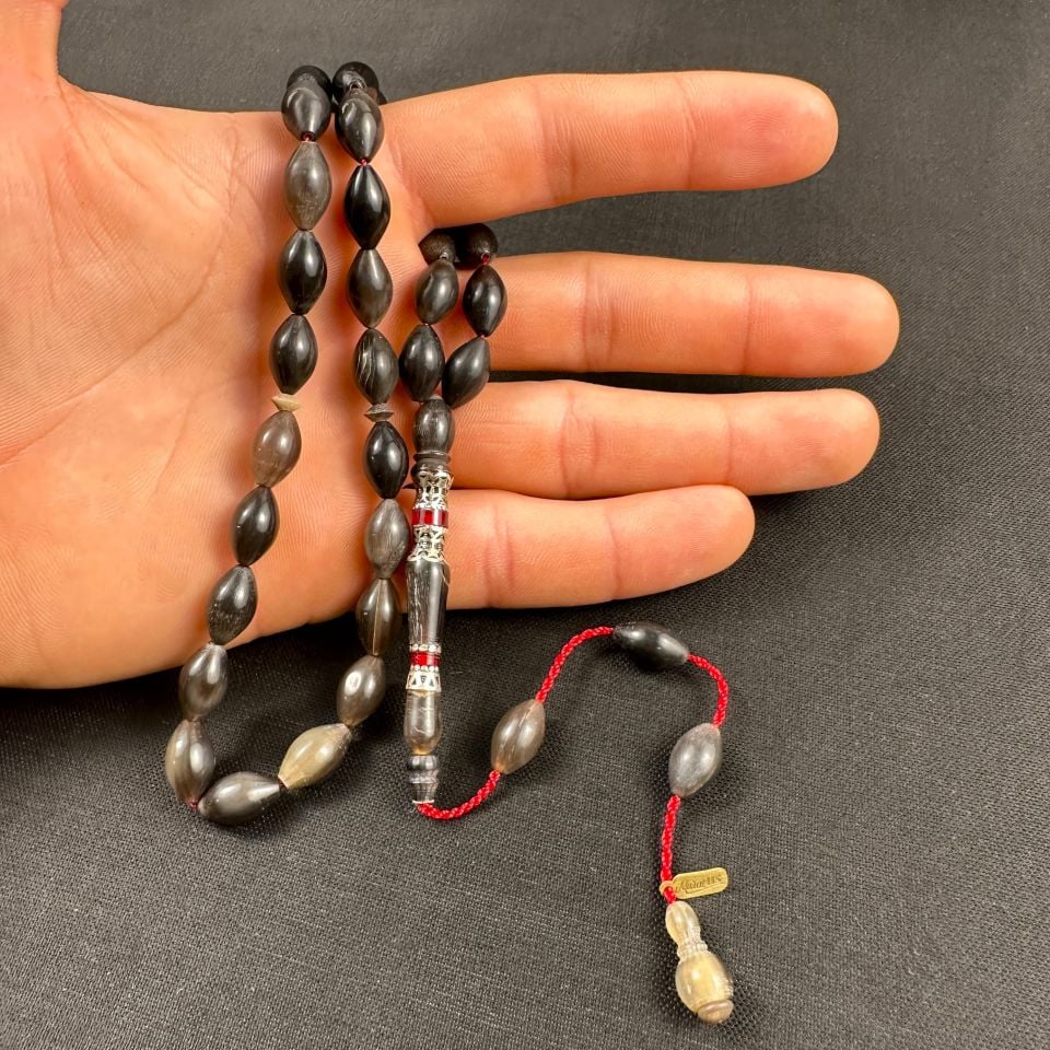 Nakkaş İşlemeli Bufalo Boynuzu Tesbih