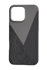 AKFA iPhone 16 Pro Max   Deri Karbon Ve Kumaş Tasarımlı Kılıf