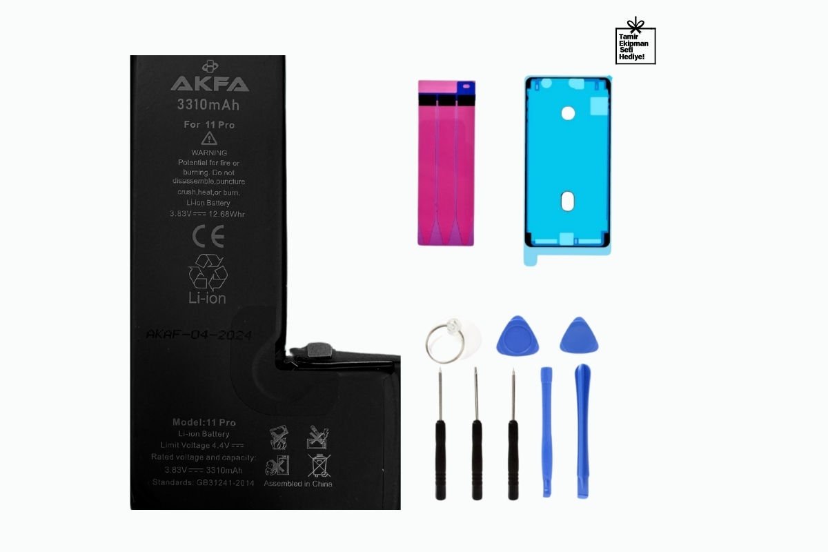 İPhone 11 Pro Premium Akfa Telefon Batarya 3310 mAH (Maxi Performans) Orjinal mAh