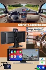 iDragon C1 Araç İçi Kamera Carplay & Android Auto, Ön & Arka Kameralı Torpido Üstü Araç Multimedya