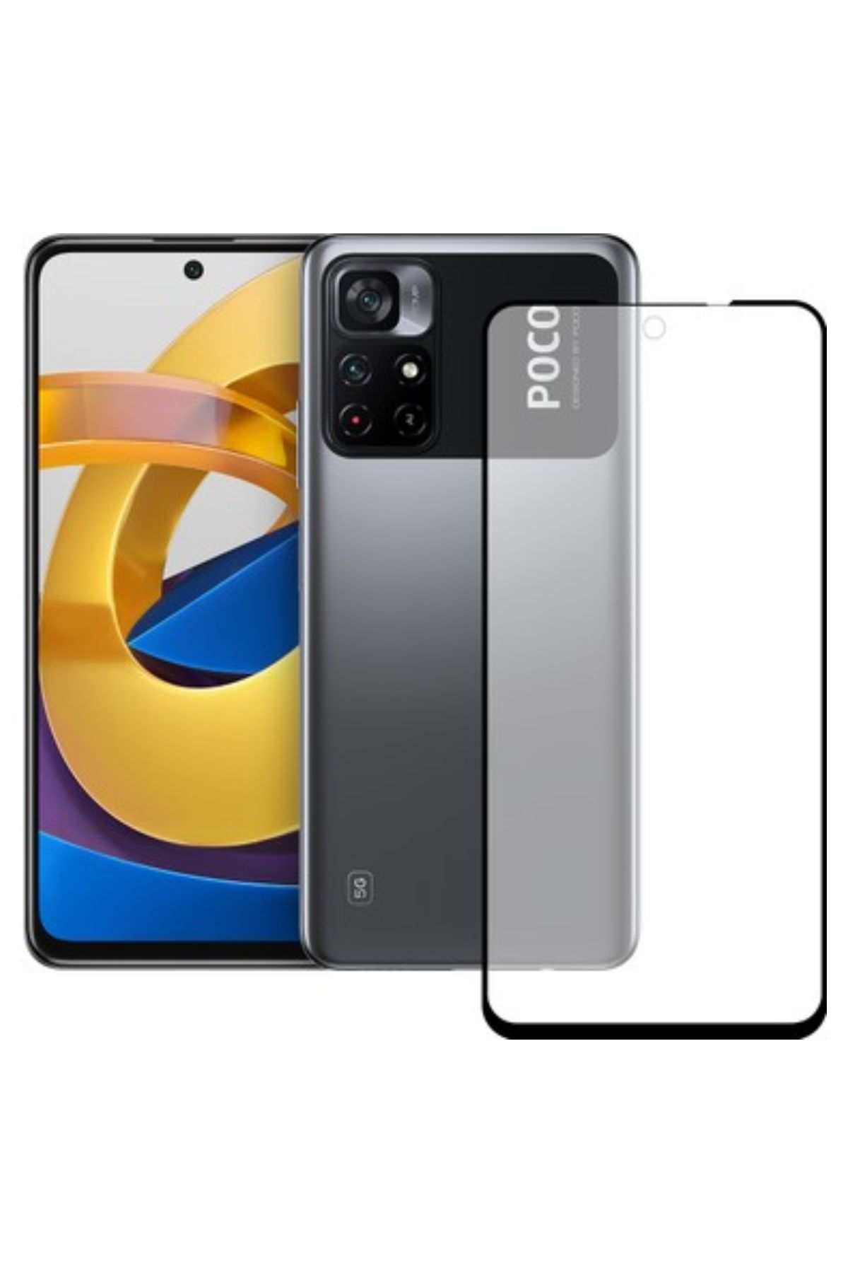Akfa Xiaomi Pocom 4 Pro Tamperli  Ekran Koruyucu Metalic Cam