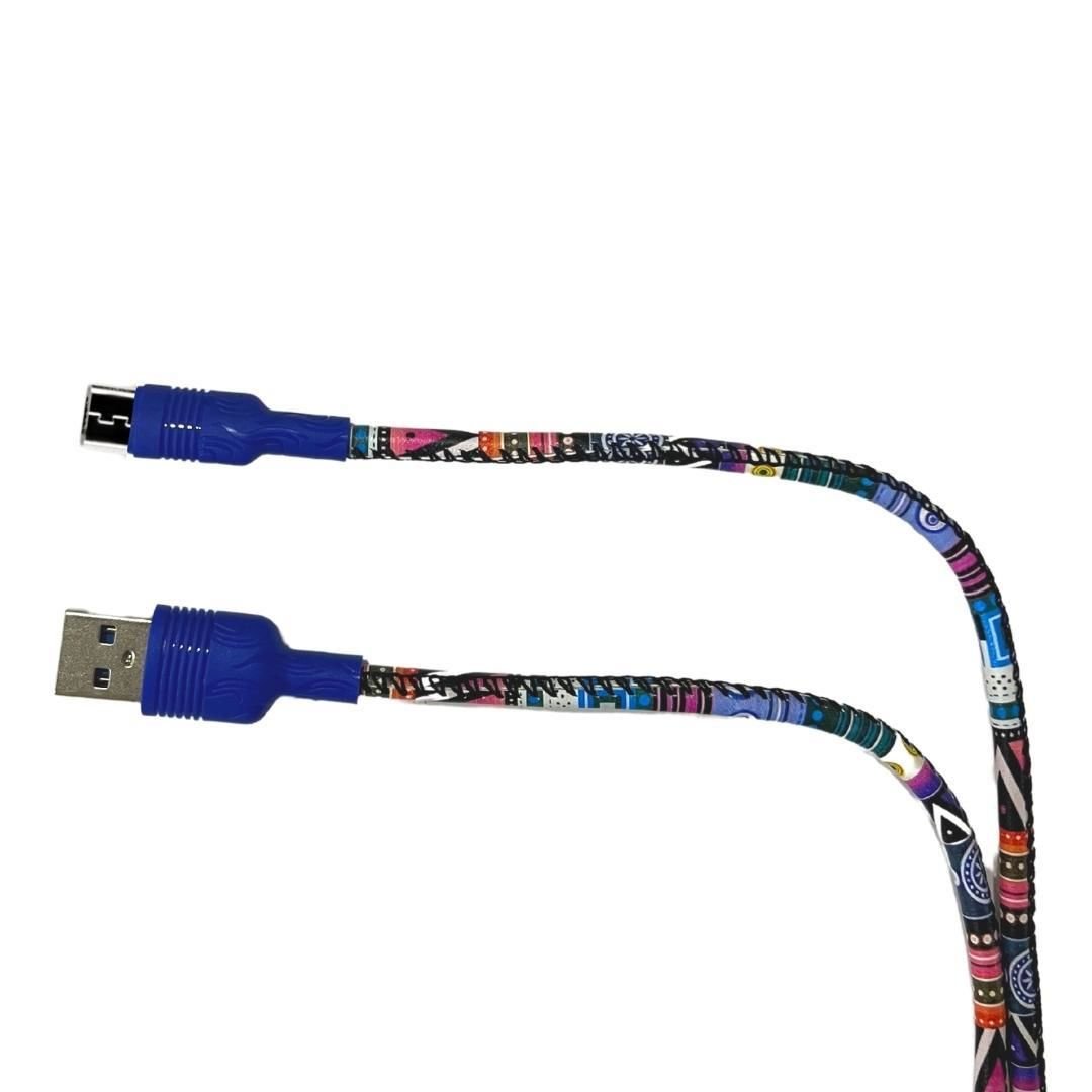 Micro-USB Graffity Baskılı Data Şarj Kablosu 3.2A-1M