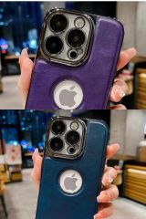 AKFA iPhone 13 Pro  Kamera Korumalı Deri Desen Kılıfı