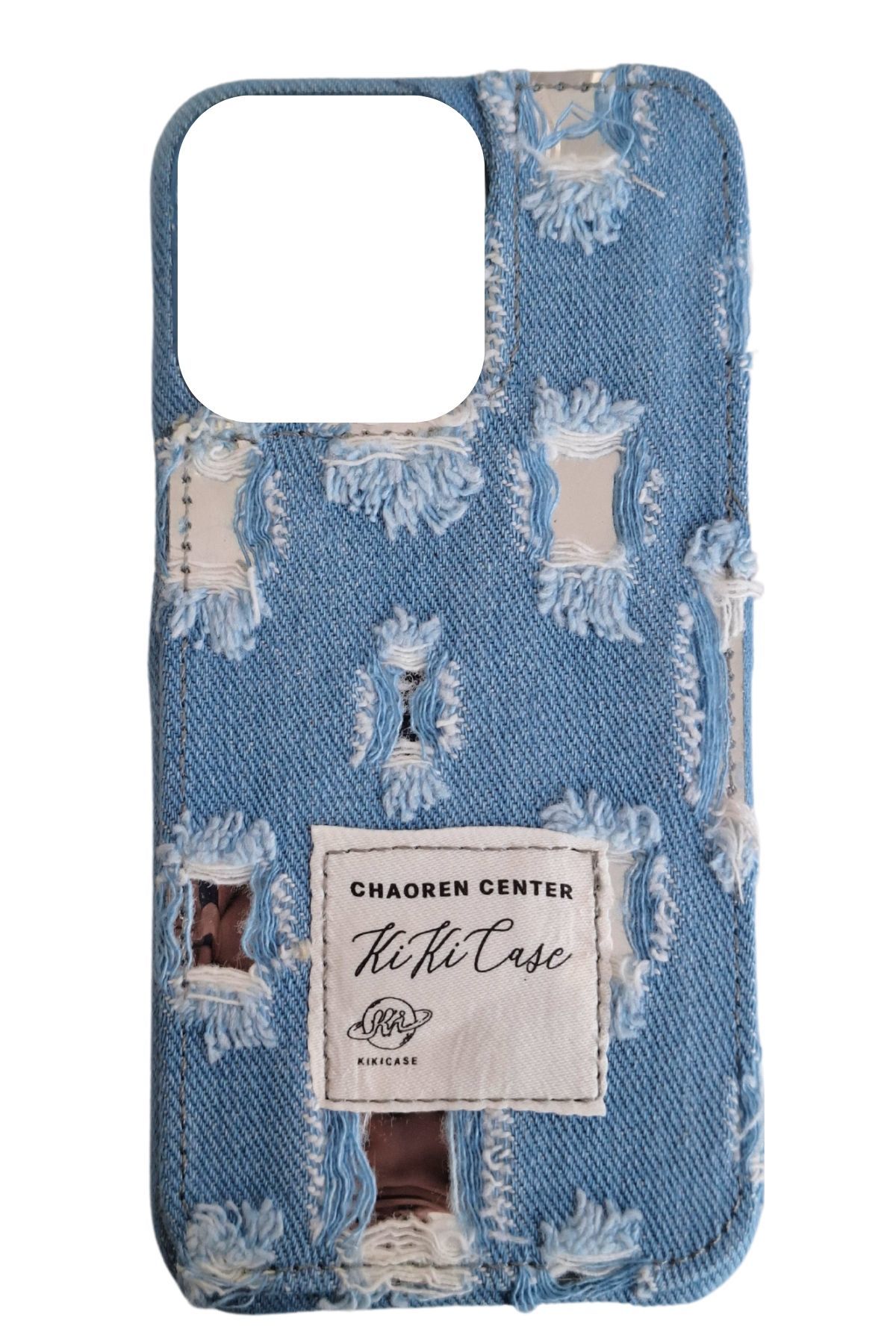 AKFA iPhone 14 Pro  Denim Kot Desenli Premium  Kılıf