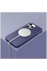 Apple Iphone 14 Pro Uyumlu Kılıf Magsafe Özellikli  Derin Mor