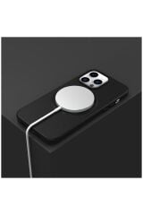 Apple Iphone 14 Pro Max Uyumlu Kılıf Magsafe Özellikli Lansman Deri Kılıf Siyah