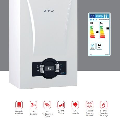 ECA PROTEUS PREMIX 28 Kw 24.080 kcal/h Premix Yoğuşmalı Kombi