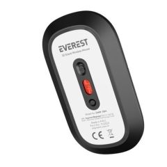Everest SMW-384 Siyah Sessiz Optik Kablosuz Mouse
