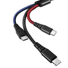 Mcdodo 2.4A 3 in 1 Lightning/Micro USB/Type-C Şarj Kablosu 1.2m - CA-6220