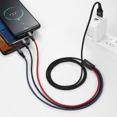 Mcdodo 2.4A 3 in 1 Lightning/Micro USB/Type-C Şarj Kablosu 1.2m - CA-6220