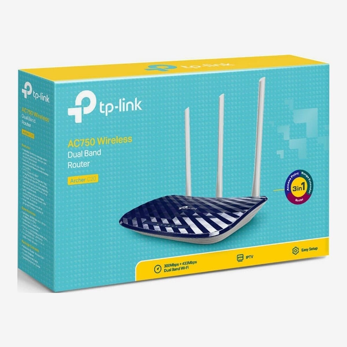 TP-Link Archer C20 4 Port 750 Mbps Access Point Router