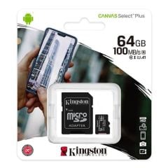 Kingston Canvas Select Plus SDCS2/64GB Class 10 UHS-I U1 A1 V10 64 GB Micro SD Kart