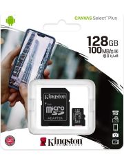 Kingston Canvas Select Plus SDCS2/128GB Class 10 U1 A1 V10 128 GB Micro SD Kart